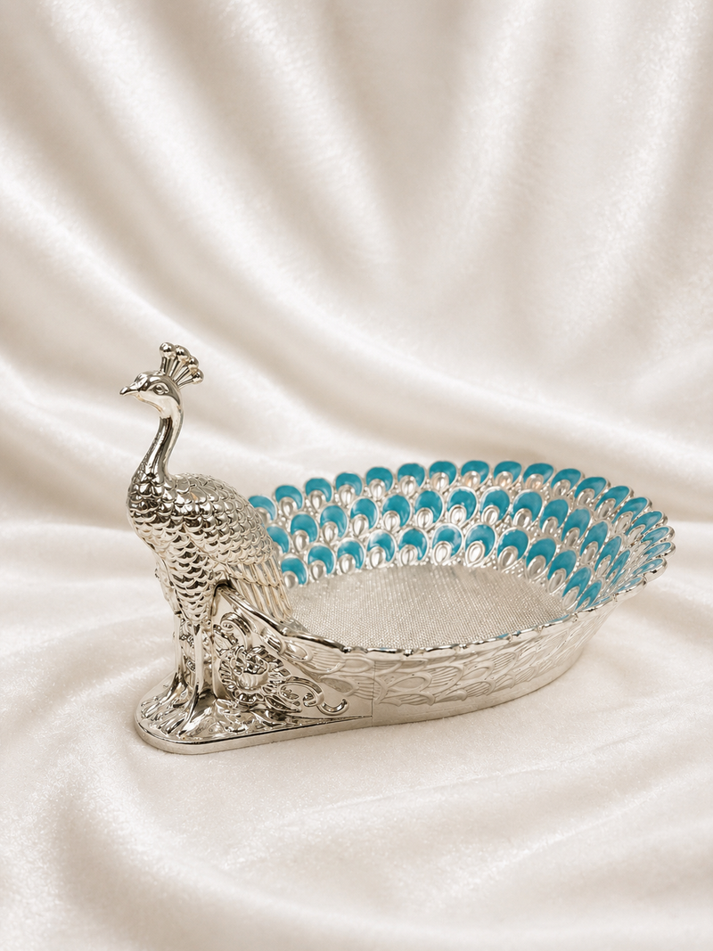 Peacock Oval Tray