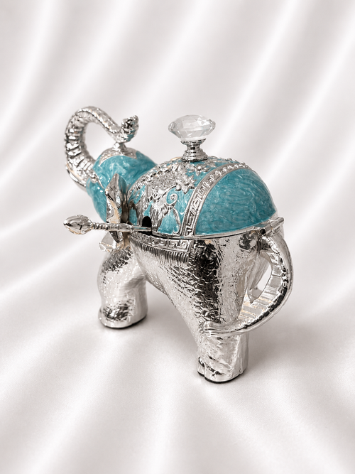 Elephant Sugar Pot with Spoon
