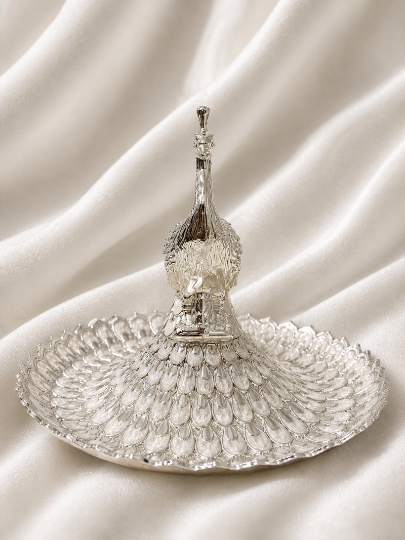 Peacock Round Platter